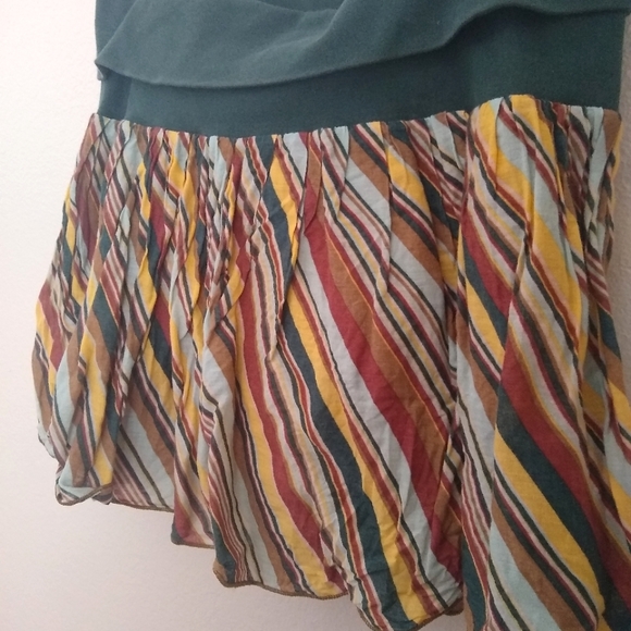 H&M multi-colored striped flowy skirt size 8 - Picture 2 of 6